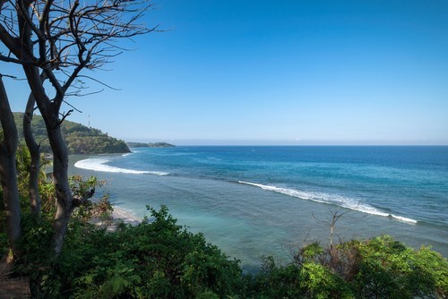 Senggigi main beach on Lombok Indonesia
